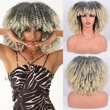 Women's Wigs Short Afro Curly Wig