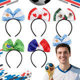 Themed Party Supplies 2026 US-Canada-Mexico World Cup Fan Headband – National Flag Bow Cheerleading Accessory
