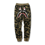 Bathing Ape Pants Shark Head Camouflage Printed Men's and Women's Casual Pants
