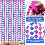 Themed Party Supplies  Shell Foil Fringe Curtain – Mermaid Ocean Theme Party Backdrop Decoration