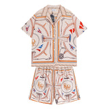 Rhude T Shirt Casual Short Sleeve Shirt Men's and Women's Shorts Shirt