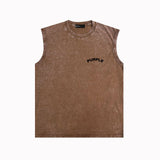 Purple Brand Distressed Tank T Shirts Distressed Sleeveless T-shirt Vest