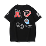 Bathing Ape T Shirt Summer Numeric Alphabet Print Short Sleeve T-Shirt