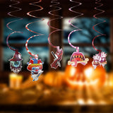Halloween flag hanging ornaments Halloween Cartoon Spiral Hanging Decorations
