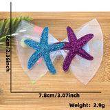 Themed Party Supplies Cartoon Seashell & Starfish Hair Clips – Ocean Theme Birthday Party Accessories