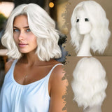 Women's Wigs Silicone Net 4X1 Lace Graduation Short Bob Curly Lace Wig