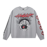 Hellstar Sweatshirt Autumn and Winter Smiley Kirin Arm Print