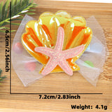 Themed Party Supplies Cartoon Seashell & Starfish Hair Clips – Ocean Theme Birthday Party Accessories
