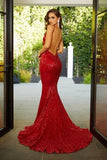 Women Party Dress Sequined Temperament Banquet Evening Gown (Ss0416)