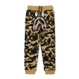 Bathing Ape Pants Autumn/Winter Shark Print Camo Casual Pants Sweatpants