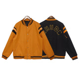 Rhude Jacket Embroidery Letter Lightning Color Matching Baseball Uniform