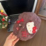 Y2k hot girl hat heavy industry kt cat duck tongue beret