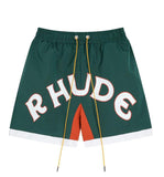 Rhude Shorts Color Matching Casual Sports Mesh Shorts