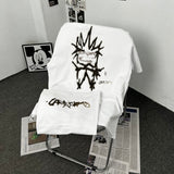 Mens T-shirts Travis Scott Cactus Jack BLACKOUT Cartoon Graffiti Cruise Short Sleeve T-Shirt