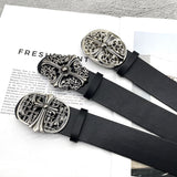 Chh Chrome Heart Belt Cross Hexagram Vine