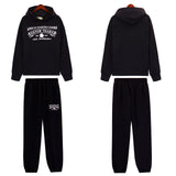 Denim Tears Hoodie & Sweatpants 2 Piece Set Kapok Letter Hooded Sweater Trousers Sports Suit