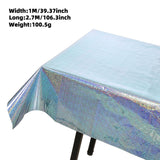 Themed Party Supplies Gender Reveal Foil Fringe Curtain & Tablecloth Set – Baby Boy & Girl Party Decorations