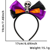 Halloween headband Halloween headgear black orange purple bow headband