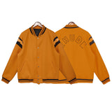 Rhude Jacket Embroidery Letter Lightning Color Matching Baseball Uniform