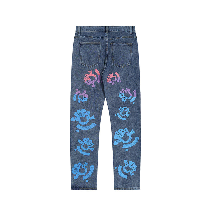 Denim Tears Jeans Loose Men's and Women's Casual Pants