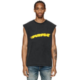 Purple Brand Distressed Tank T Shirts Distressed Sleeveless T-shirt Vest