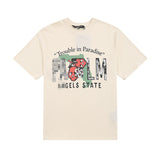 Palm Angels T Shirts Skull Letter Print Short Sleeve T-Shirt