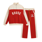 Rhude Pants & Jackets, Fleece Half Zip Jacket Men's and Women's Track Pants