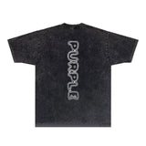 Purple Brand Distressed T Shirts Short Sleeve