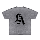 Purple Brand Distressed T Shirts Short Sleeve