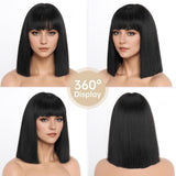 Women's Wigs Heat-Resistant Straight Bob Wig (12inch) - Colorful Festival Wig
