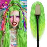 Women's Wigs Middle Part Long Wavy Ombre Lace Front Wig
