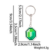 Themed Party Supplies Minecraft Keychain – Pixel Game Theme Party Decoration Acrylic Weapon & Diamond Backpack Charm