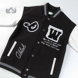 Off White Jacket Spring and Autumn OW Moon Letter Pattern Baseball Jacket Jacket