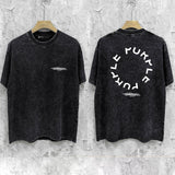 Purple Brand Distressed T Shirts Short Sleeve