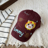 Y2k hot girl hat heavy industry hand-painted cartoon cat baseball cap women's sunshade peaked cap men