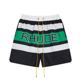 Rhude Shorts Alphabet Striped Casual Shorts Beach Shorts