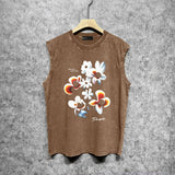 Purple Brand Distressed Tank T Shirts Distressed Sleeveless T-shirt Vest