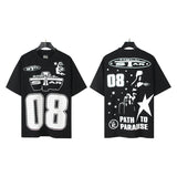 Hellstar T Shirts & Shorts Summer Loose Wash Short Sleeve T-Shirt