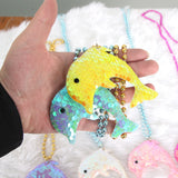 Themed Party Supplies Mermaid Ocean Series Necklace – Party Decoration with Dolphin Pendant & Glitter Tail