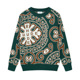 Rhude sweater micro-label letter totem jacquard crew neck sweater