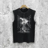 Purple Brand Distressed Tank T Shirts Distressed Sleeveless T-shirt Vest