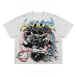 Street Unisex T-shirt Y2K Style Hip Hop Punk Cotton Loose Tee