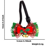Themed Party Supplies Christmas Pet Bow Tie Collar – Cartoon Bell-Decorated Accessory for Cats & Dogs