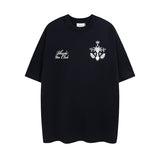 Rhude T Shirt Micro Label Letter Coconut Pattern Short Sleeve T-Shirt