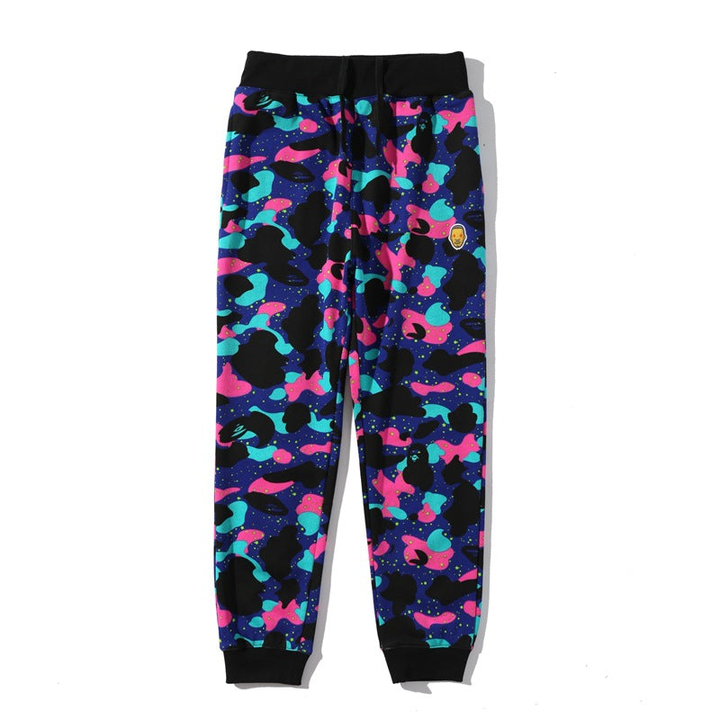 Bathing Ape Pants Galaxy Rovers Camouflage Tether Casual Pants Sweatpants