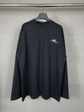 Men T-shirts Paris Embroidered Long Sleeve T-Shirt Loose Casual Bottom Shirt