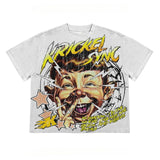 Street Unisex T-shirt Y2K Style Hip Hop Punk Cotton Loose Tee