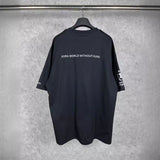 Men T-shirts Summer Paris World Food Programme Charity Short Sleeve Loose Crew Neck T-Shirt