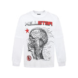 Hellstar long-sleeve T-shirt graffiti portrait print loose version casual long sleeve