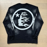 Hellstar long-sleeve T-shirt old washing water loose casual T-shirt